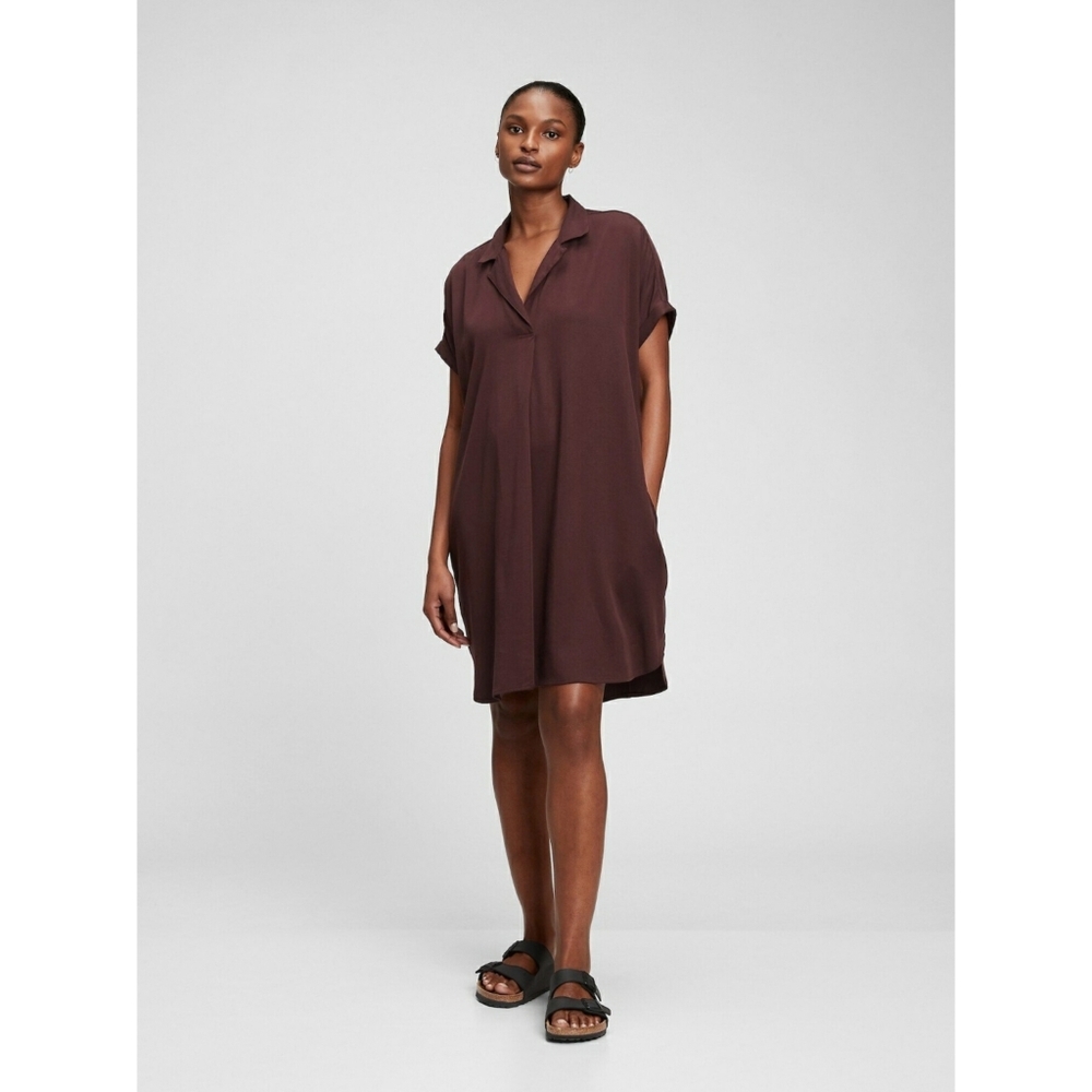 🦝NWT🦝 GAP TENCEL™ Lyocell Popover Dress - Picture 3 of 8